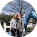 Limitless Healthcare Team stands with a patient near a blue horse statue outside Limitless Spine & Joint Care, offering neck pain relief in Morganville NJ.